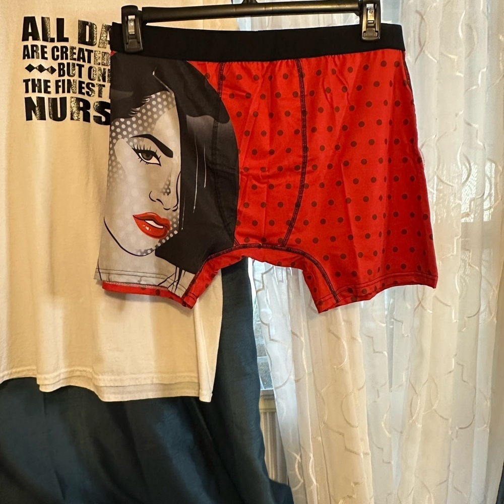 Ripple Junction Red and Black Graphic Aaliyah Boxer Briefs for fans